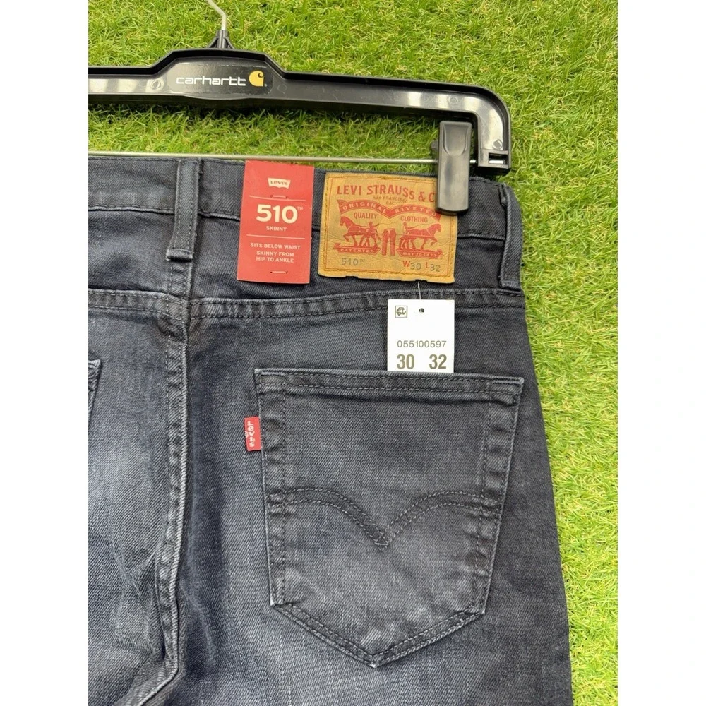 Levis 510 Jeans Mens 30x32 Flex Skinny Fit Tapered Leg Dark Wash Denim Stretch